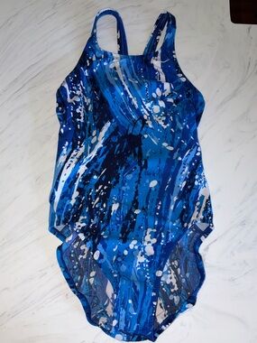 Nike fast splash fastback performance racing suit one piece swim bathing 34 8